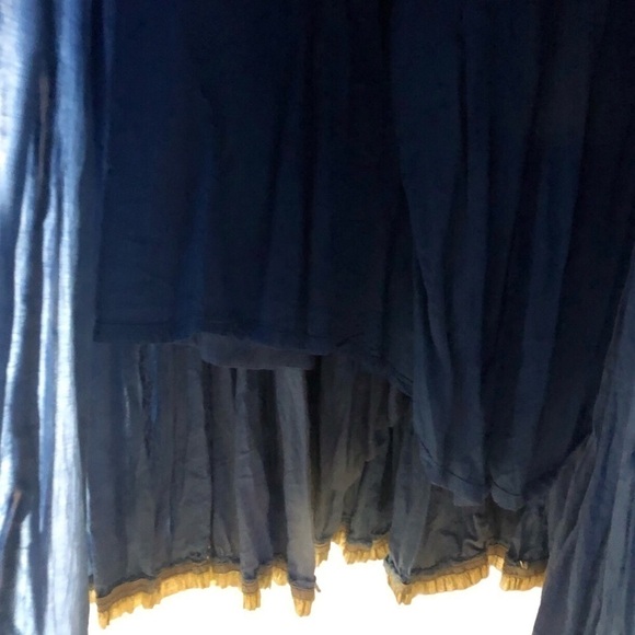 Gorgeous A Line Maxi Skirt Blue Ombré/Gold By Wei Peng - Picture 7 of 10